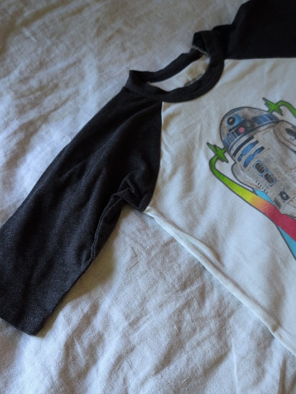 Classic Star Wars R2-D2 Raglan Baseball Tee - Picture 2 of 3